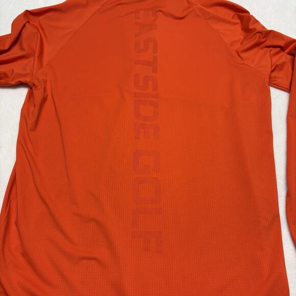 Eastside Golf UV Lightweight 1/4 Zip Hoodie Tangerine Orange Mens Size S NWT - Picture 13 of 15